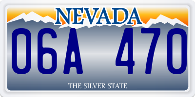 NV license plate 06A470