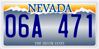 NV license plate 06A471