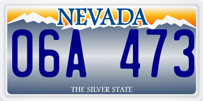 NV license plate 06A473