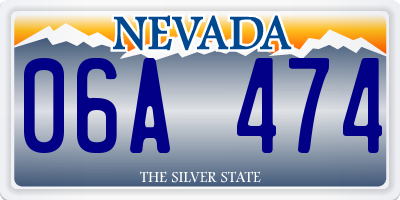 NV license plate 06A474