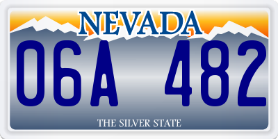 NV license plate 06A482