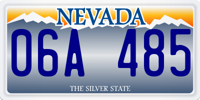 NV license plate 06A485