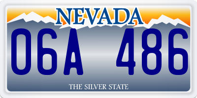 NV license plate 06A486
