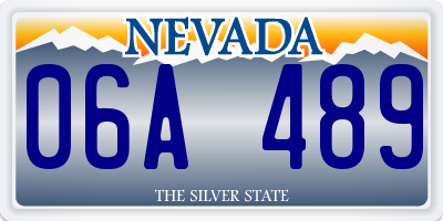 NV license plate 06A489