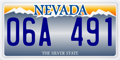 NV license plate 06A491