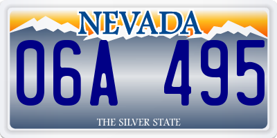 NV license plate 06A495