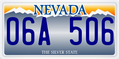 NV license plate 06A506