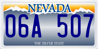 NV license plate 06A507