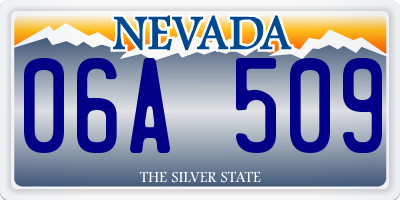 NV license plate 06A509