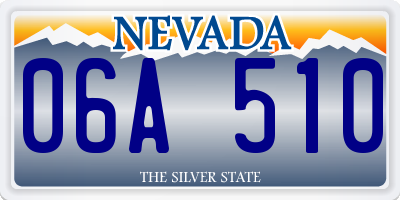 NV license plate 06A510