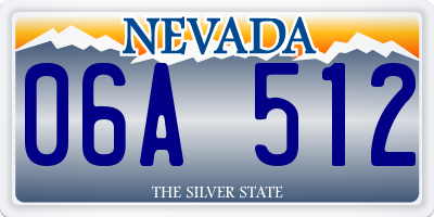 NV license plate 06A512