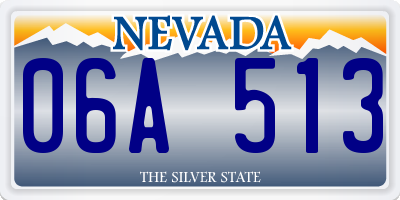 NV license plate 06A513