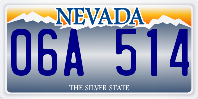 NV license plate 06A514