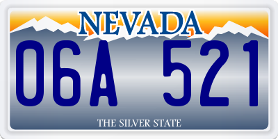 NV license plate 06A521