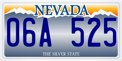 NV license plate 06A525