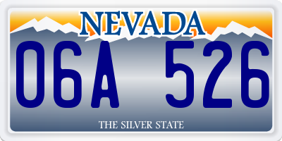 NV license plate 06A526