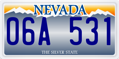 NV license plate 06A531