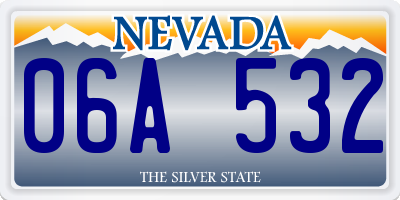 NV license plate 06A532