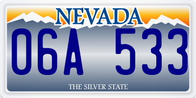 NV license plate 06A533