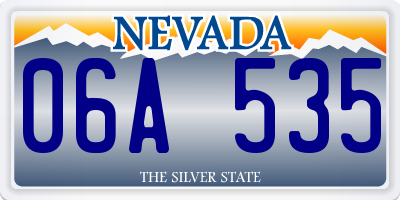 NV license plate 06A535