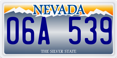 NV license plate 06A539