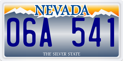 NV license plate 06A541