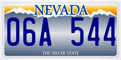 NV license plate 06A544