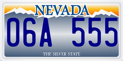 NV license plate 06A555
