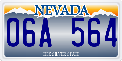 NV license plate 06A564