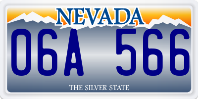 NV license plate 06A566