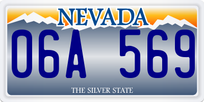 NV license plate 06A569