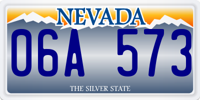 NV license plate 06A573