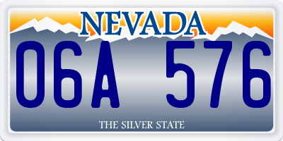 NV license plate 06A576