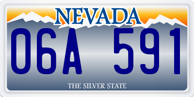 NV license plate 06A591