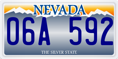 NV license plate 06A592