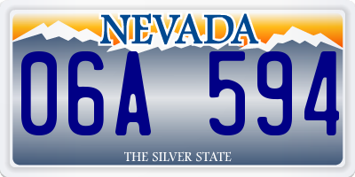 NV license plate 06A594