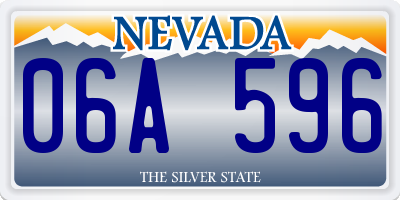 NV license plate 06A596