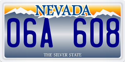 NV license plate 06A608