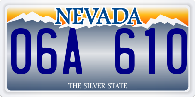 NV license plate 06A610