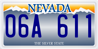 NV license plate 06A611