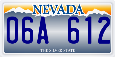 NV license plate 06A612