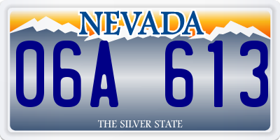 NV license plate 06A613