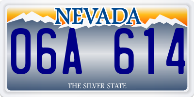 NV license plate 06A614