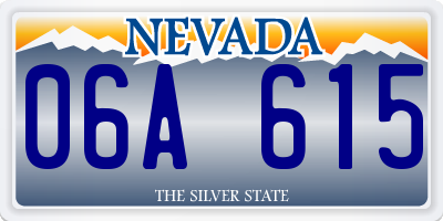 NV license plate 06A615