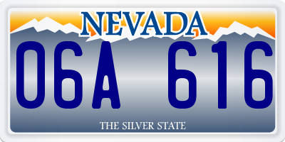 NV license plate 06A616