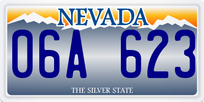 NV license plate 06A623