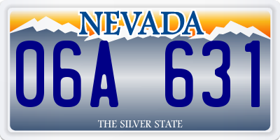 NV license plate 06A631