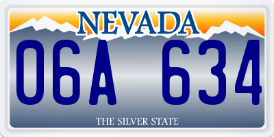 NV license plate 06A634