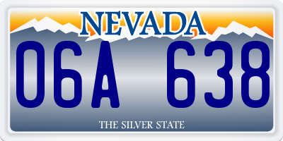 NV license plate 06A638