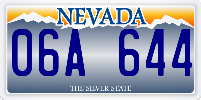 NV license plate 06A644